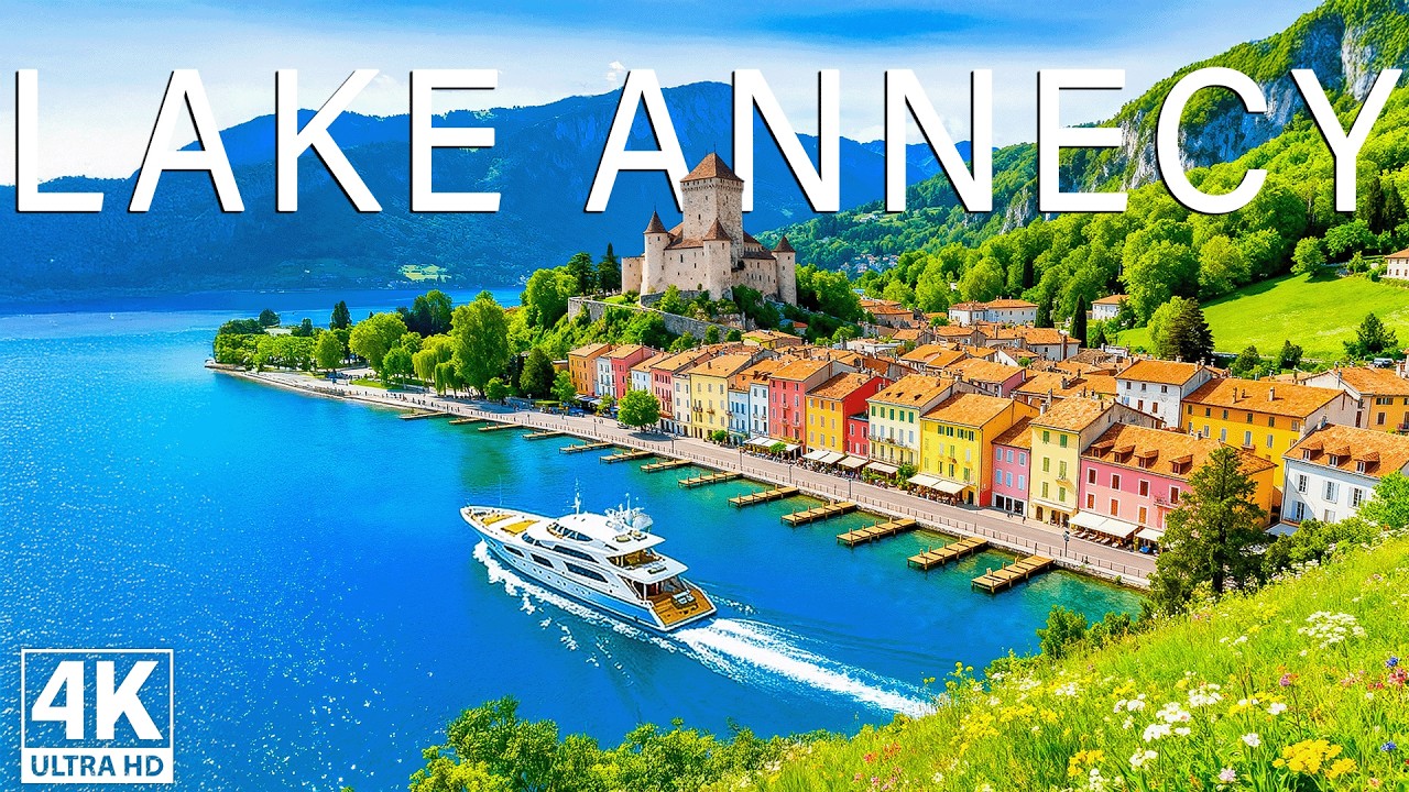 4K Lake Annecy 2026 🇫🇷 – Crystal Lake, Alpine Serenity  Aerial Travel • Deep House Vibes