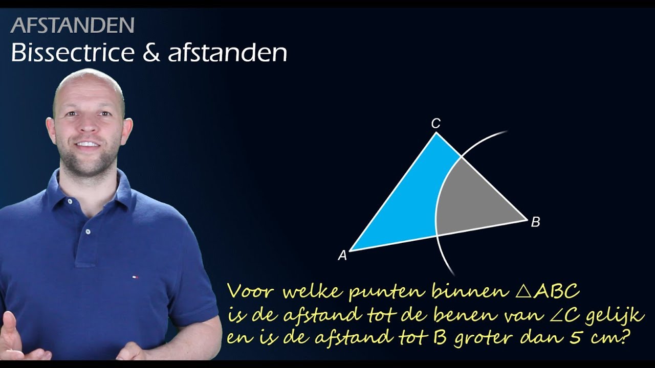 Bissectrice & afstanden - Gelijke afstand tot benen van een hoek (havo/vwo 2) - WiskundeAcademie