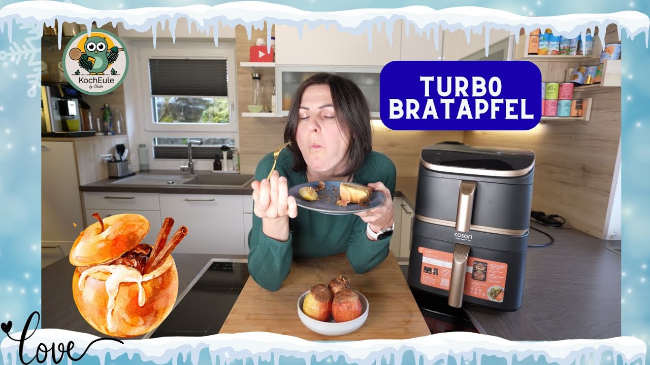 Turbo-Bratapfel aus dem Airfryer 🍎 fertig in nur 13 Minuten! | schneller geht’s nicht