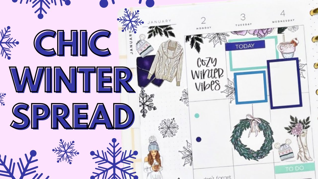 PLAN WITH ME | CHIC WINTER SPREAD | THE HAPPY PLANNER