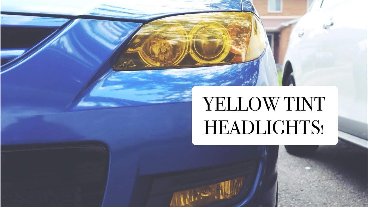 HOW TO INSTALL YELLOW HEADLIGHT TINT!!