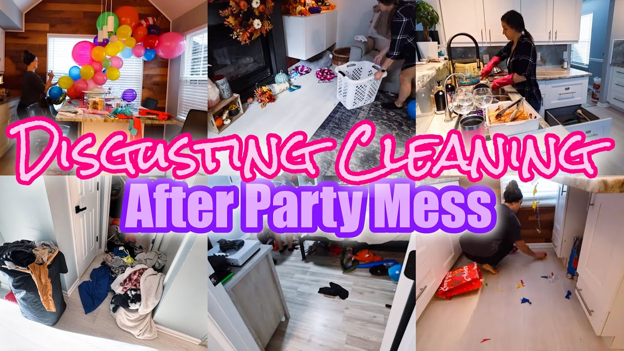 DISGUSTING HOUSE CLEAN WITH ME | AFTER PARTY CLEANING MOTIIVATION | CLEAN WITH ME 2024 | CLEANING