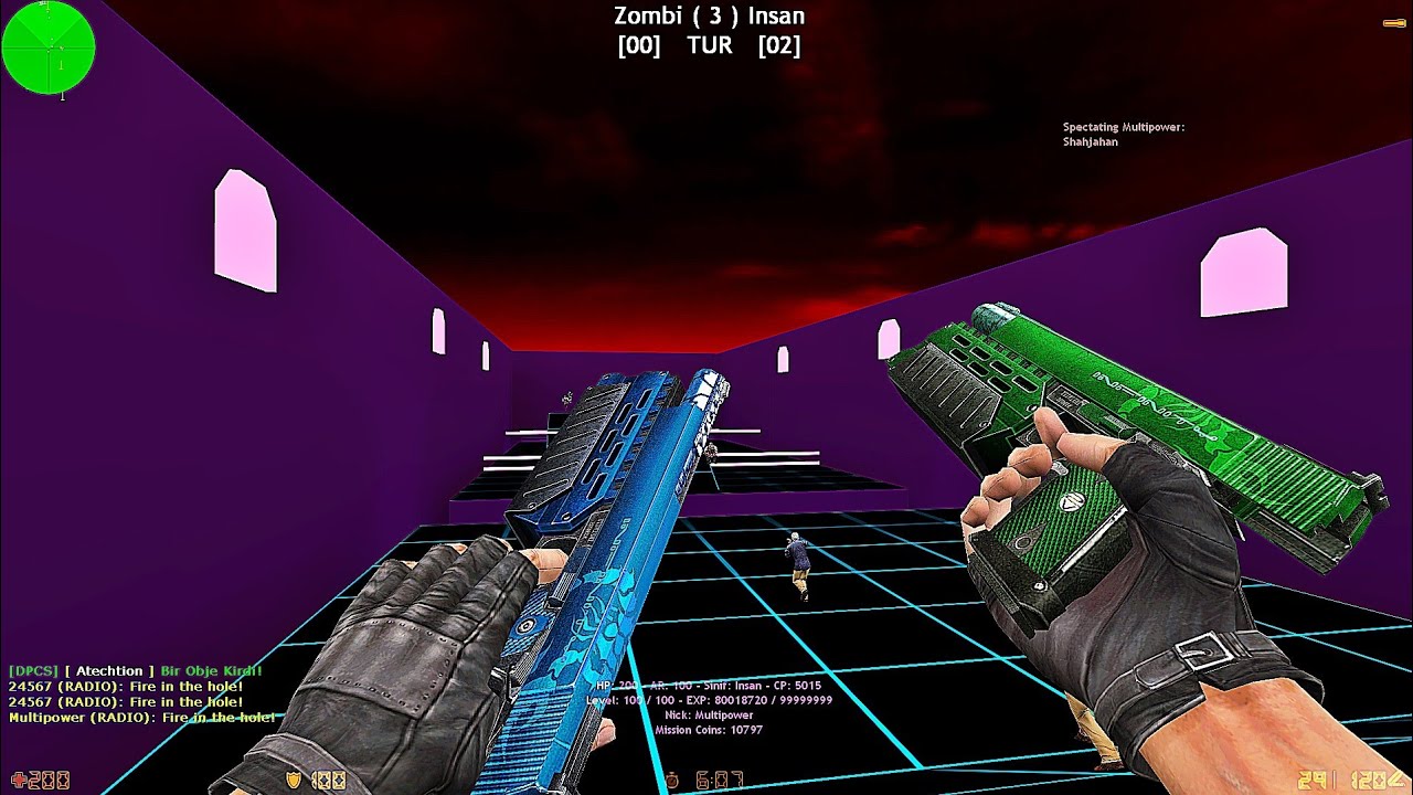 Counter-Strike 1.6 Zombie Escape Mod - ze_RUSHB_p90 on Dark Professional [NEW UPDATE]