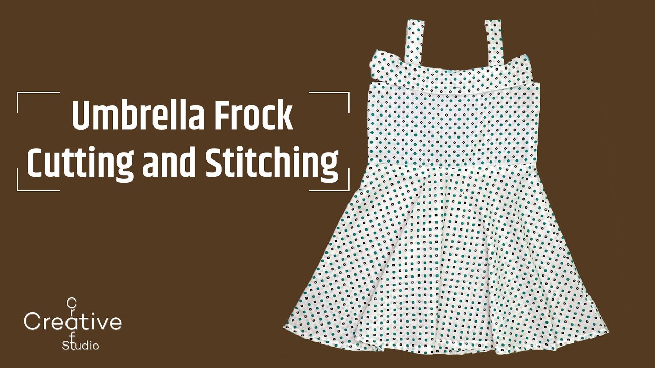 Baby Umbrella Frock 👗 Cutting and Stitching | Off Shoulder Baby Frock