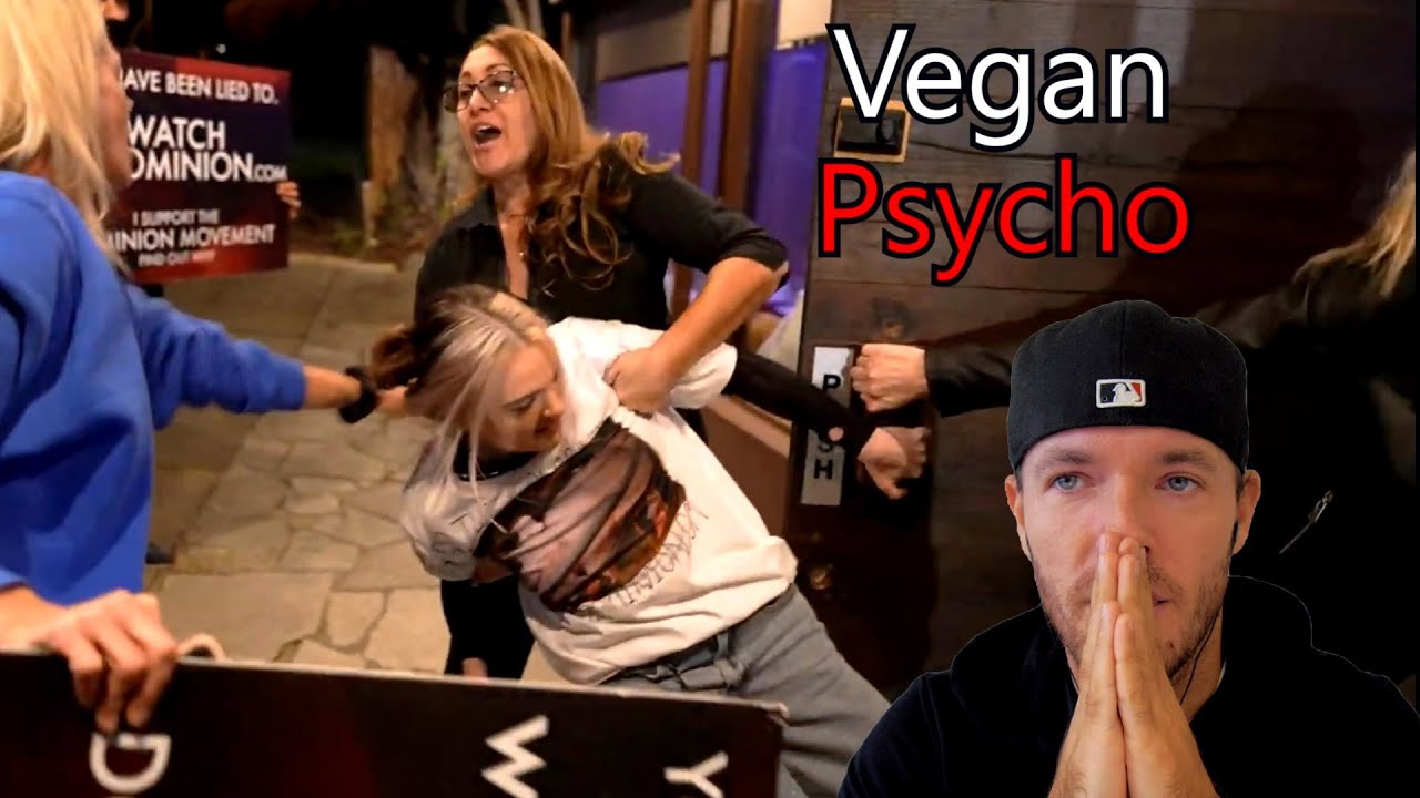 Vegan Psycho Terrorizes & Abuses Innocent Animals Eating Their Natural Food 