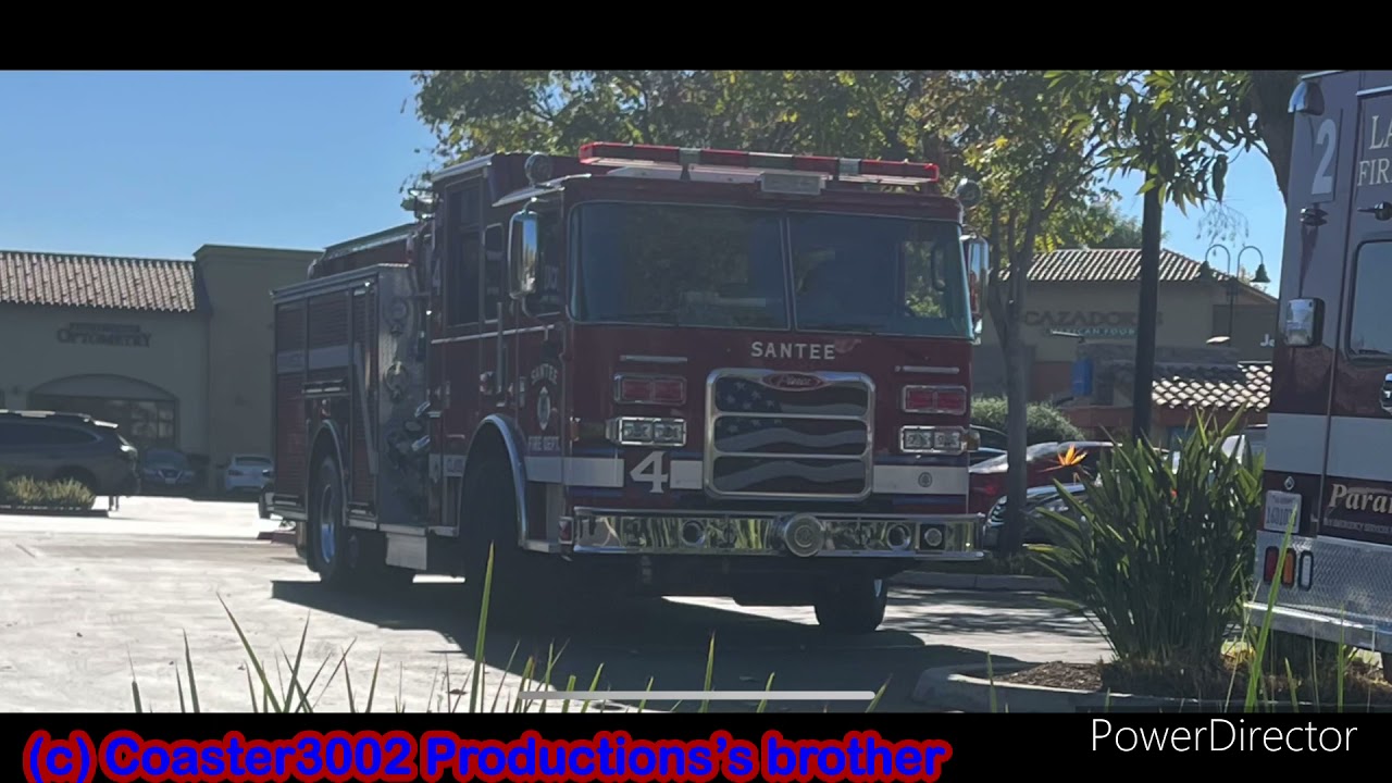 Red 2016 Pierce Arrow XT Santee Fire Department Engine 4 is best rig. 🚒🔥