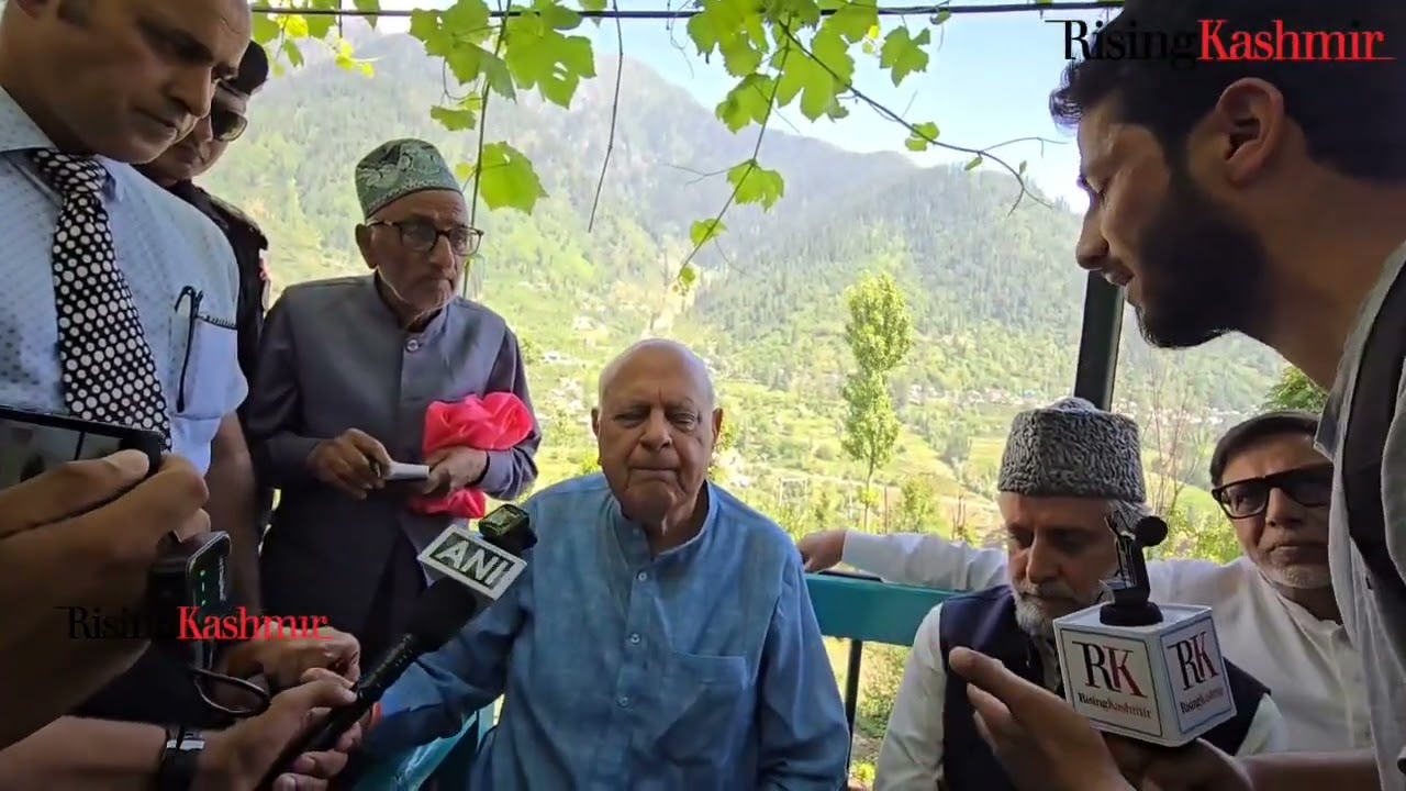 Dr. Farooq Abdullah, speaking exclusively to Rising Kashmir's Umar Raina at Baba Nagri Wangat Urs