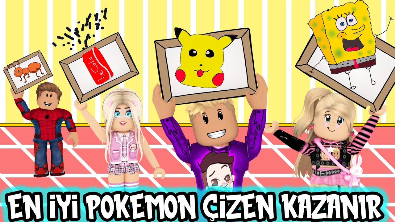 En İyi Pokemon Çizen Kazanır | Roblox Speed Draw Hızlı Çiz