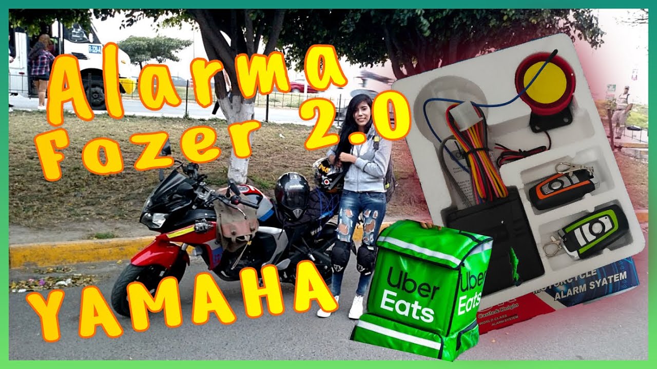 Alarma para motocicleta Yamaha fazer 2.0 (instalación) Uber eat
