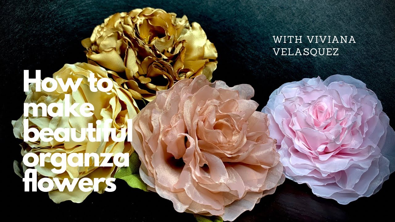 How to make beautiful organza flowers/ Como hacer flores de organza