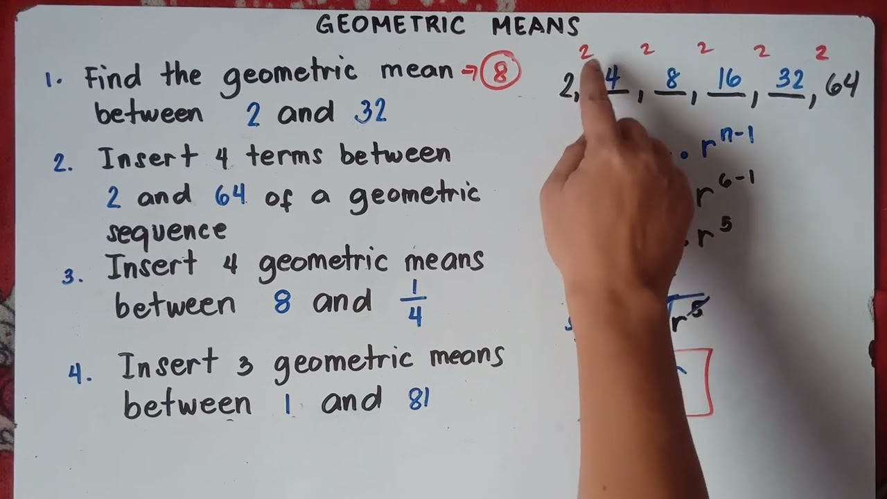 Geometric Means | Finding the missing terms | Part 2 |
