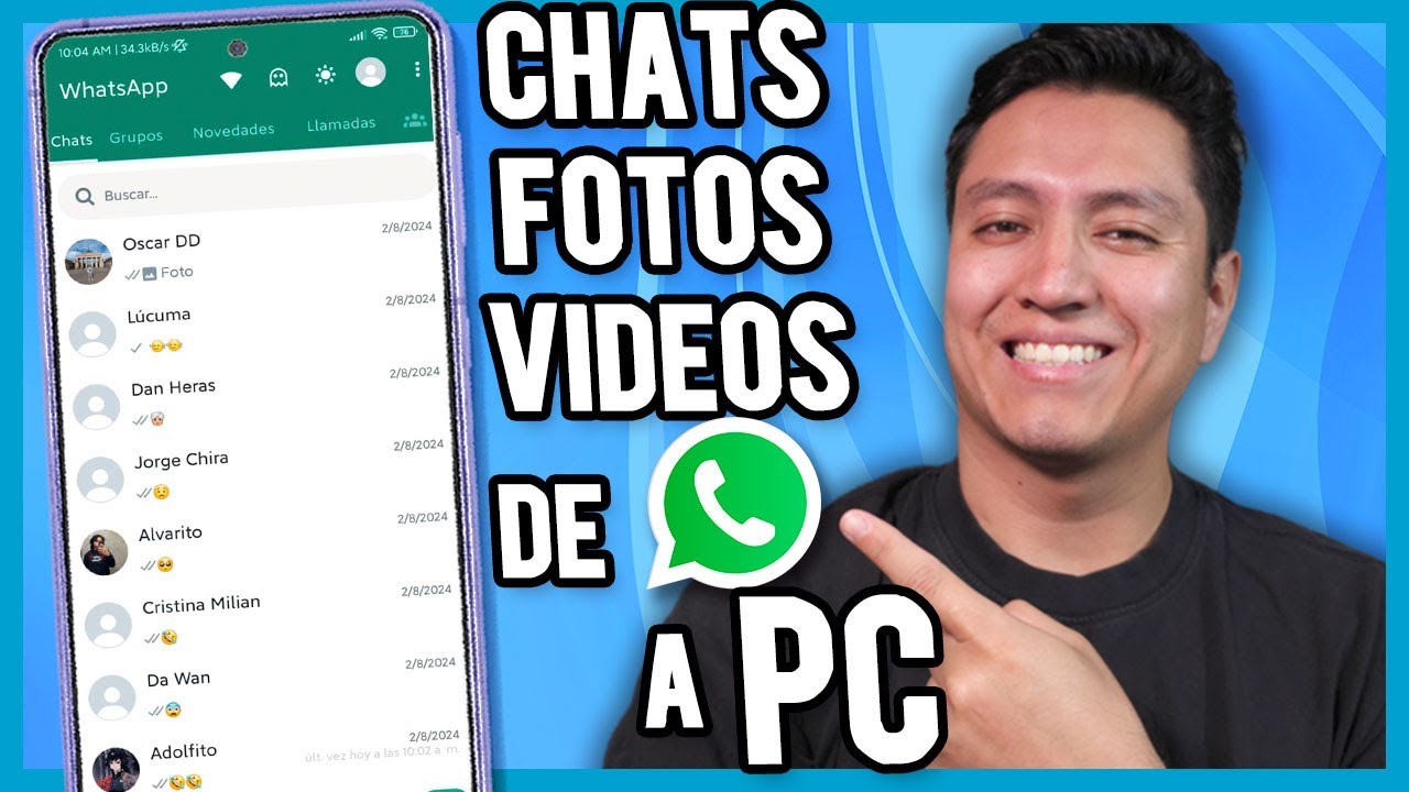 ✅CÓMO PASAR TUS FOTOS y CHATS de WHATSAPP a PC 📱  CÓMO PASAR COPIA de SEGURIDAD de WHATSAPP a PC
