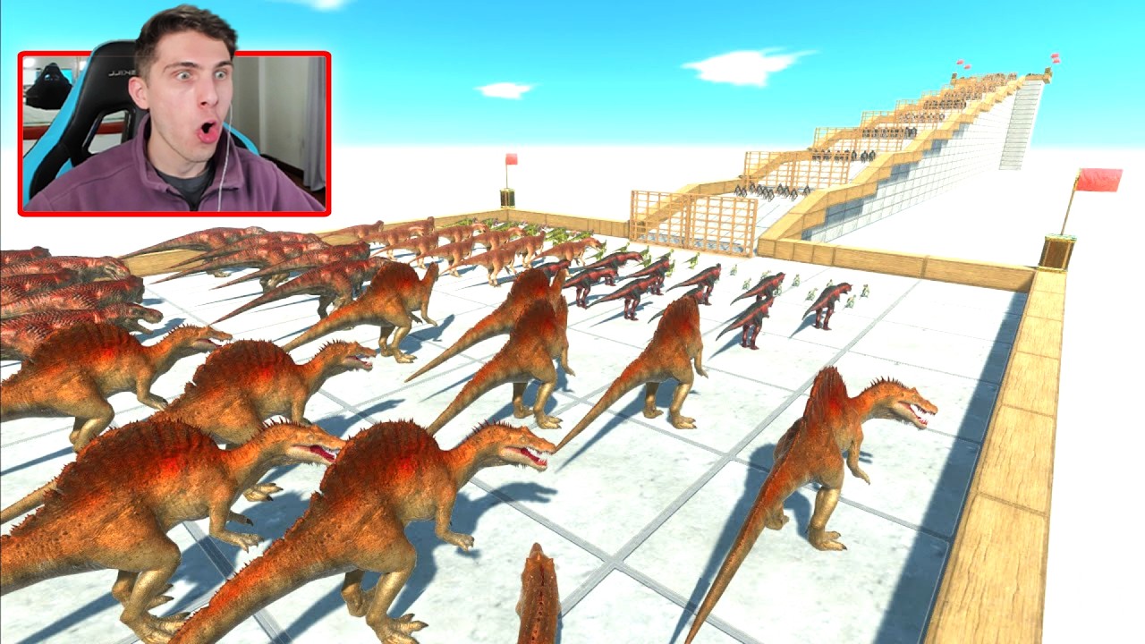 RETO DINOSAURIOS CARNIVORO VS MUTANTES PRIMATES 9 RONDAS - ANIMAL REVOLT BATTLE SIMULATOR
