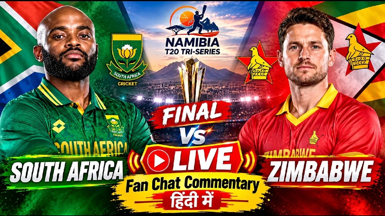 Live 🔴:SA VS ZIM T20 TRI SERIES FINAL