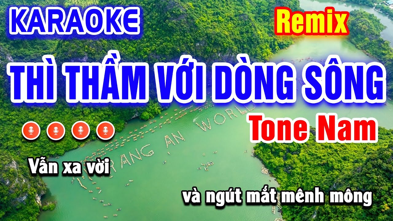 Thì Thầm Với Dòng Sông Karaoke Remix Tone Nam | Beat Hay Dễ Hát | PVQ Karaoke