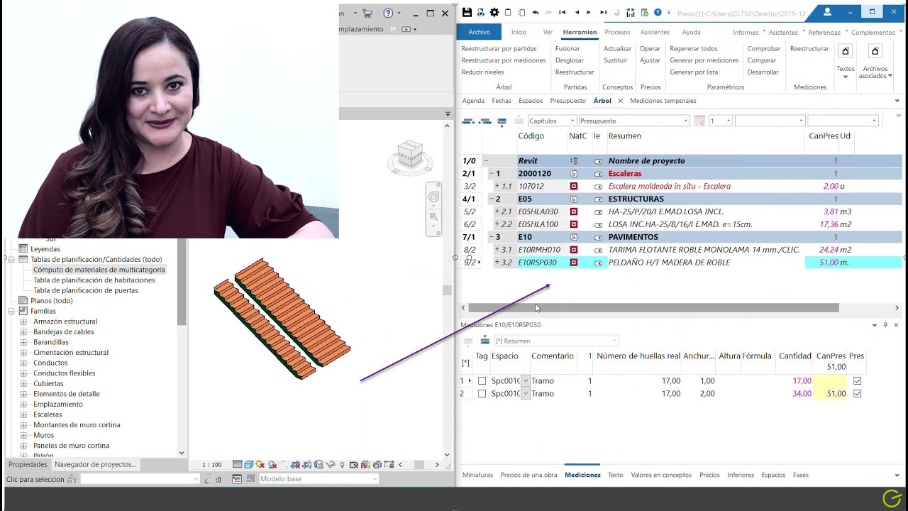 HISTORIA DE UNA ESCALERA 1, con Revit y Presto