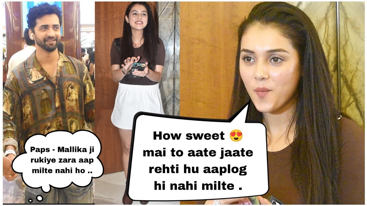 Sumedh Mudgalkar & Mallika Singh cute chitchat with Paps  SuMallika Radha Krishna @bollywoodbandook 