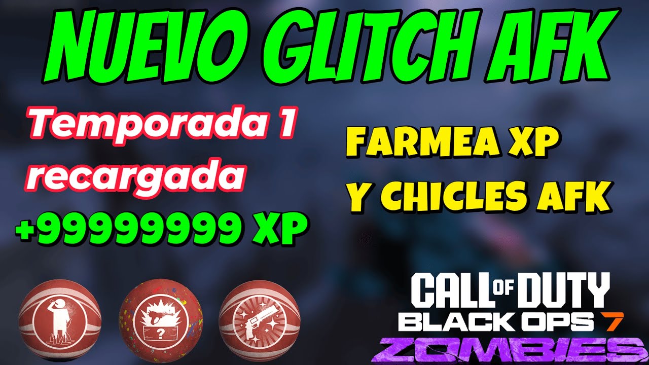 BO7 ZOMBIES NUEVO GLITCH AFK T1 RECARGADA XP Y CHICLES INFINITOS