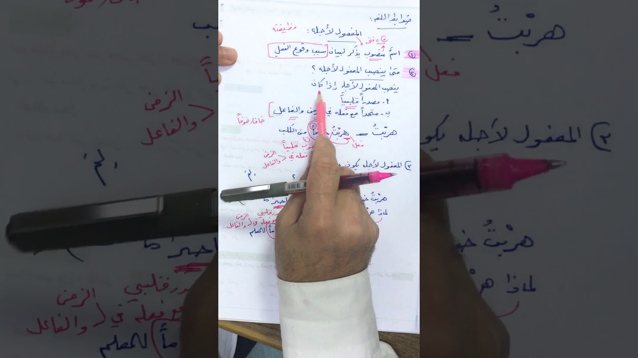 م / نزار عربي (١٢) الدرس ٦- الوحدة الأولى ( المفعول لأجله )