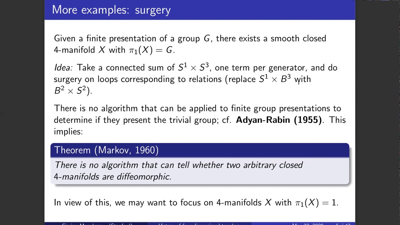 Ciprian Manolescu | Four-dimensional topology
