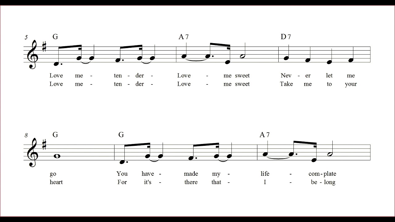 13 Love me tender(Elvis Presley) - 오카리나연주_오카리나 악보