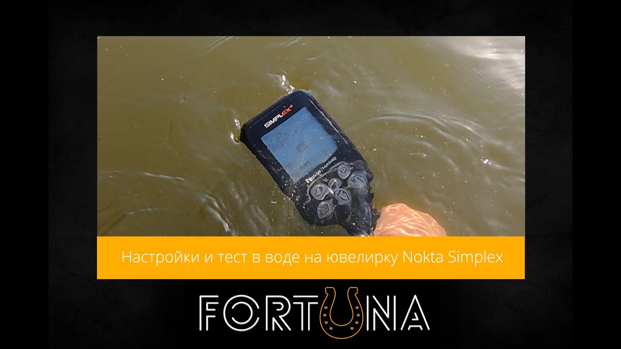 Настройки и тест в воде на ювелирку Nokta Simplex