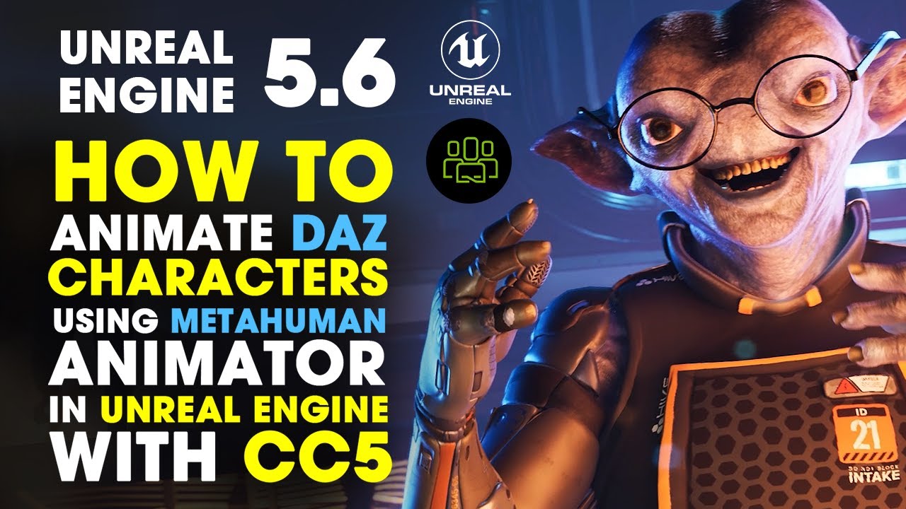 Как анимировать персонажа DAZ с помощью MetaHuman Animator в Unreal Engine 5.6 с Character Creator 5