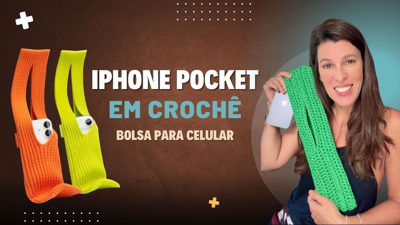 iPhone Pocket | bolsa para celular passo a passo com trama diferenciada!