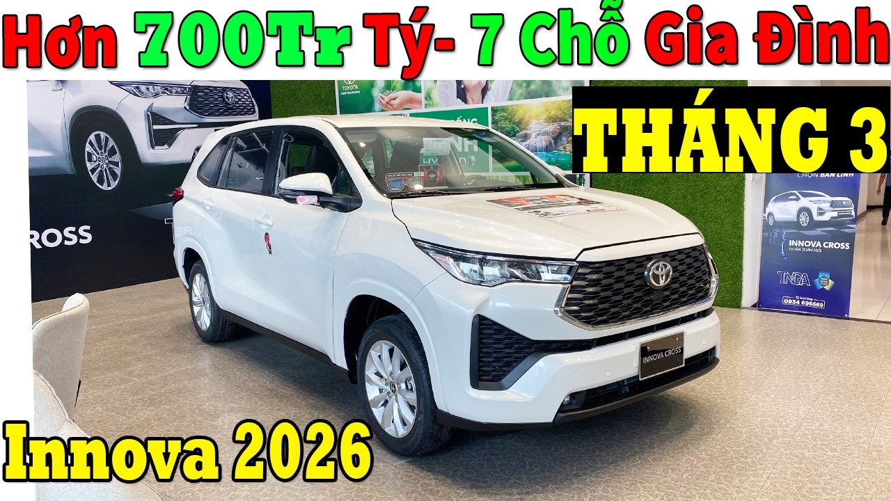 ✅Xe Gia Đình 7 Chỗ Toyota Innova Cross Giảm Tháng 3 Còn Hơn 700Tr| Lăn Bánh Innova Cross | Topcarvn