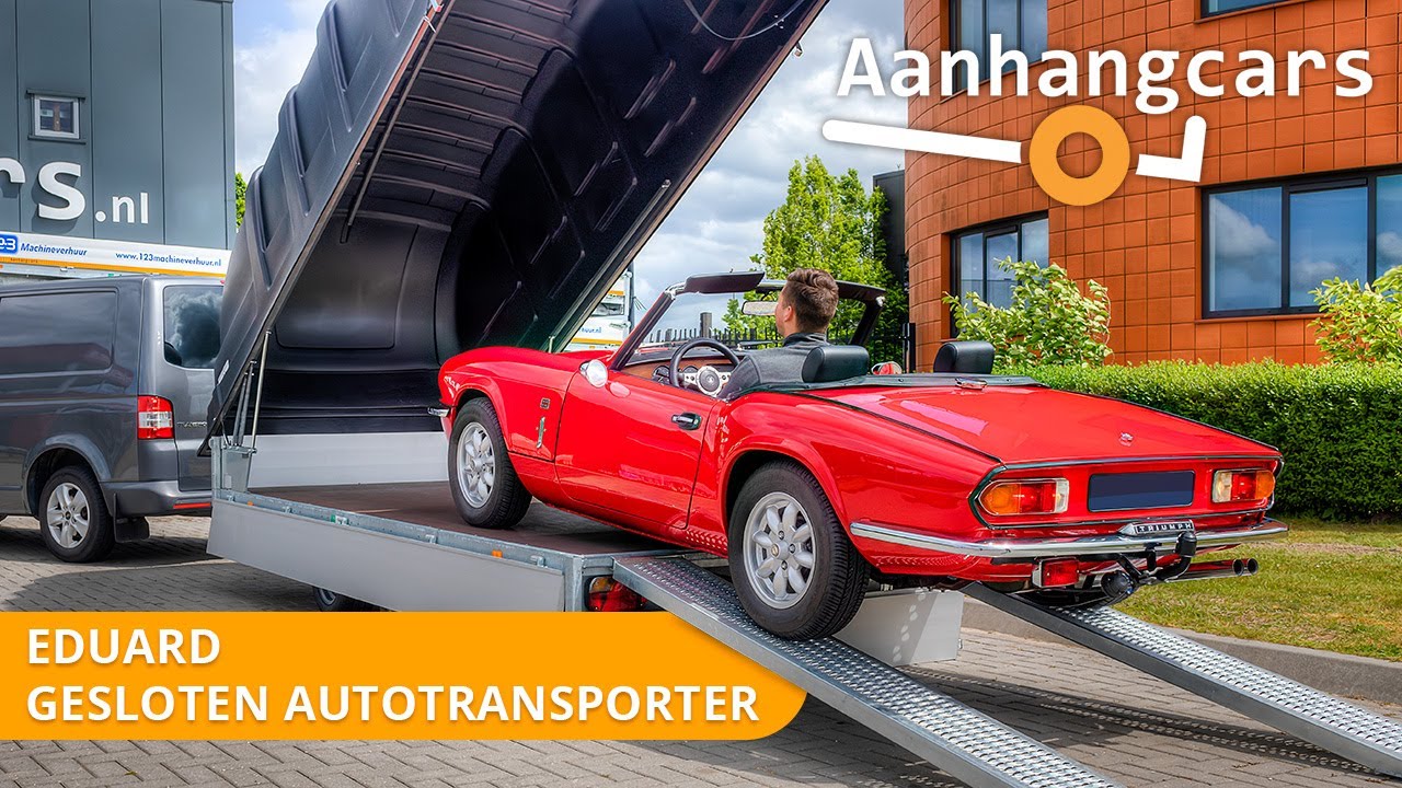 Eduard gesloten autotransporter bij Aanhangcars