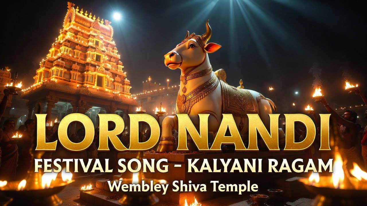 LORD NANDI FESTIVAL SONG  KALYANI RAGAM TAMIL DEVOTIONAL  WEMBLEY SHIVA TEMPLE