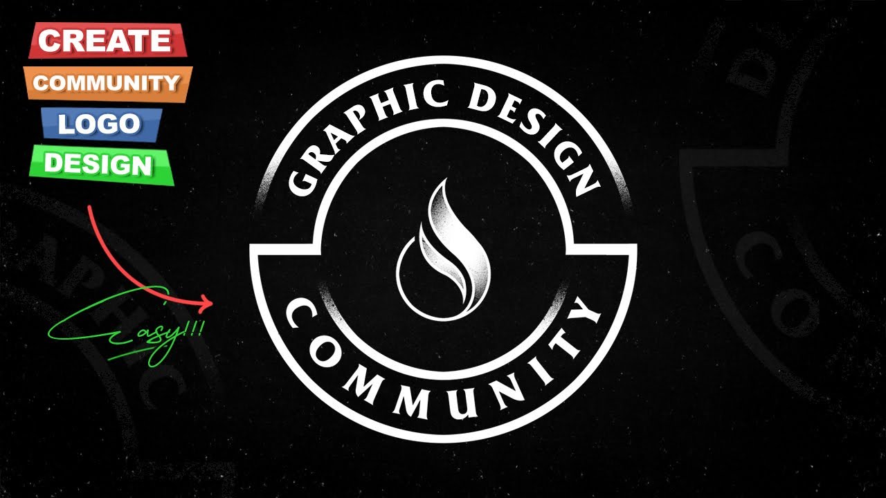 How to Make a Community Logo Design Photoshop | Logo Tutorial for Beginners