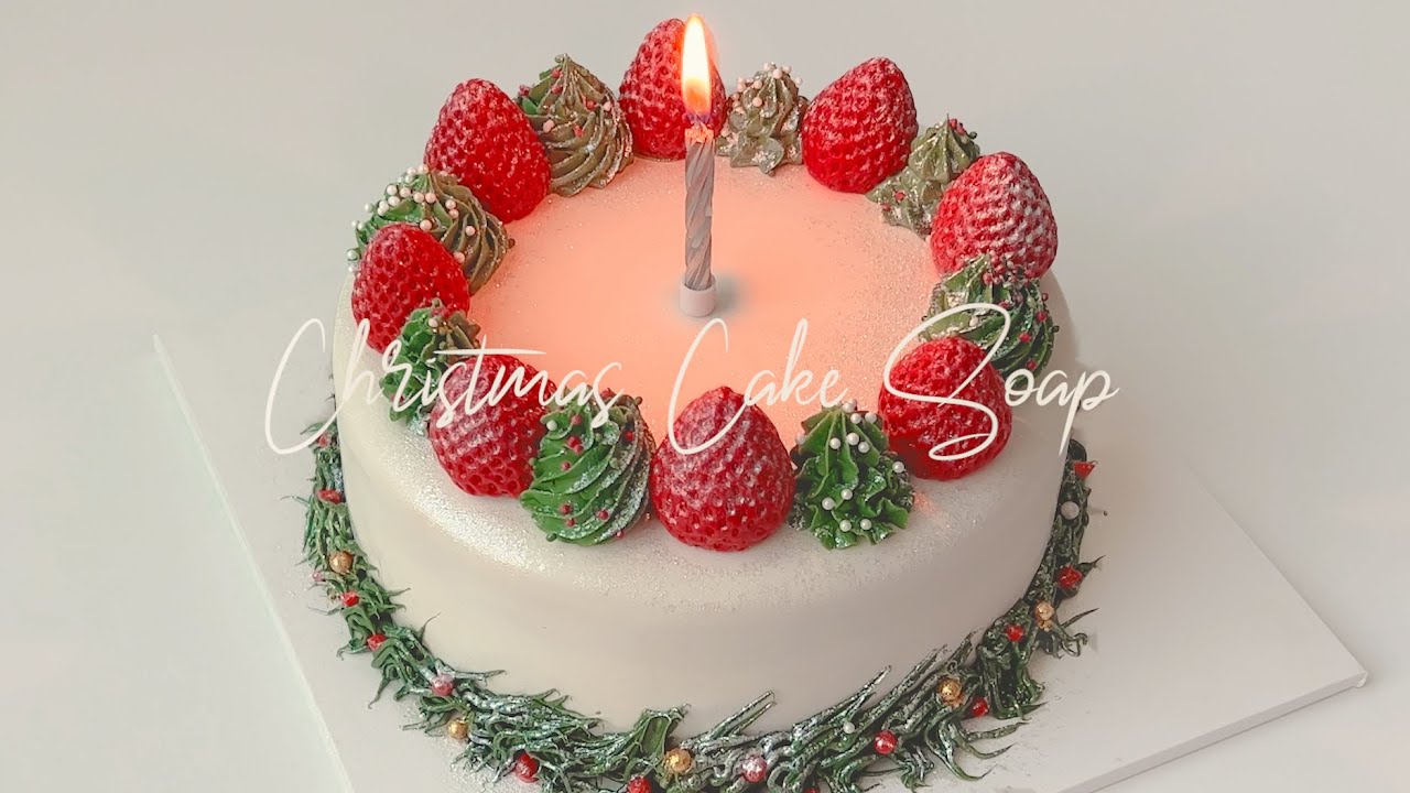 Christmas Cake Soap🍰 크리스마스 케이크 비누🎄