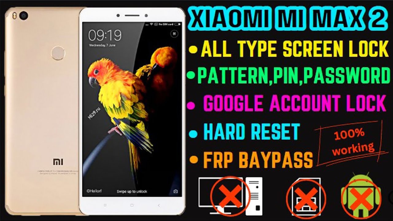 XIAOMI MI MAX 2 HARD RESET||PATTERN PASSWORD PIN UNLOCK MI MAX 2||MI MAX 2 FRP BAYPASS WITHOUT PC