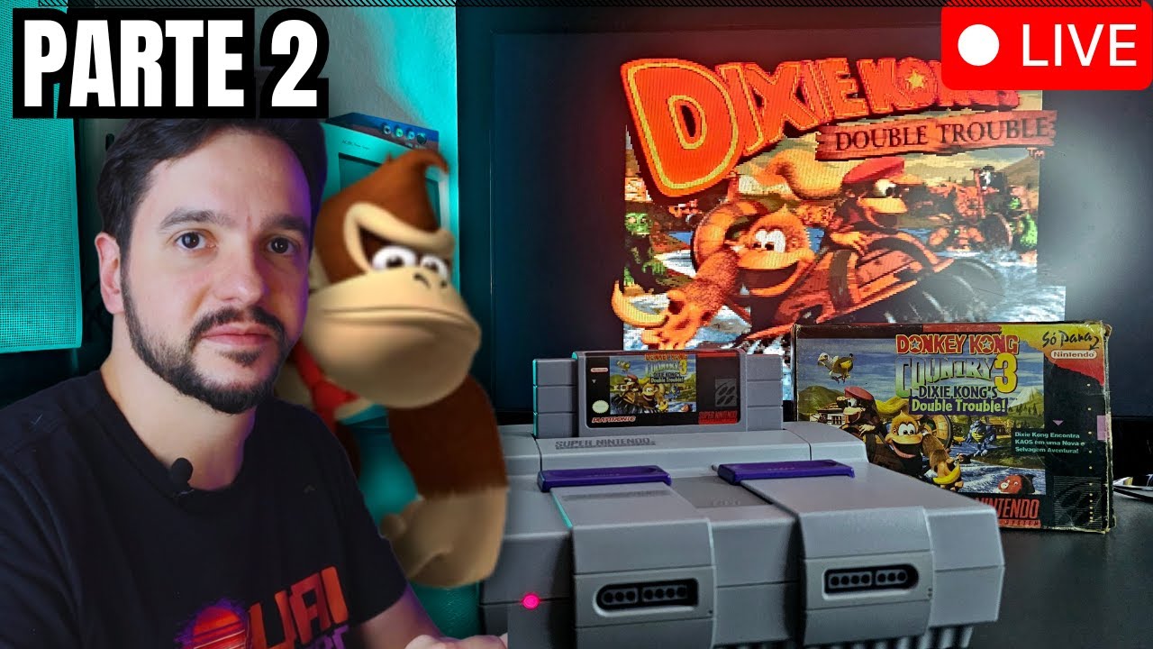 DONKEY KONG COUNTRY 3, DIRETO DO SUPER NINTENDO (SlowRun, zerando no meu tempo, se zerar). - Parte 2