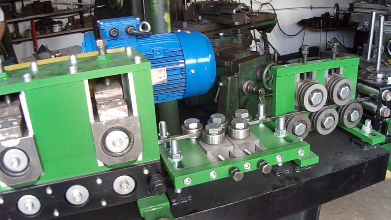 Machine for making spiral from flat steel , spiral from steel tape , wire straightener, screw feeder