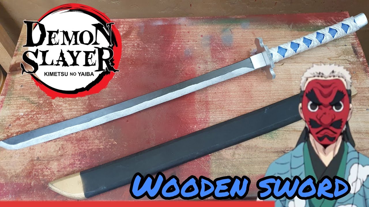 Como Hacer Una Katana de Madera : katana de urokodaki 🌊TUTORIAL PROCESO || DIY