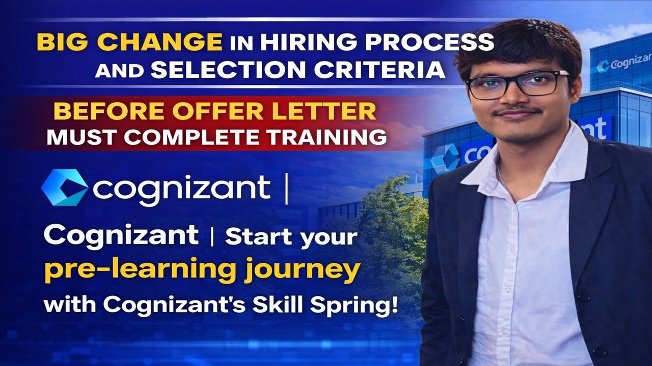 Cognizant Big Change in Hiring Process 2026😱 Before Offer Letter Must Do Training😡 Skill Spring Mail