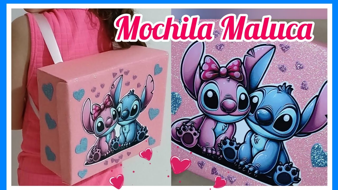 COMO FAZER MOCHILA MALUCA / MOCHILA DIVERTIDA DO  STITCH PARA O DIA DAS CRIANÇAS 