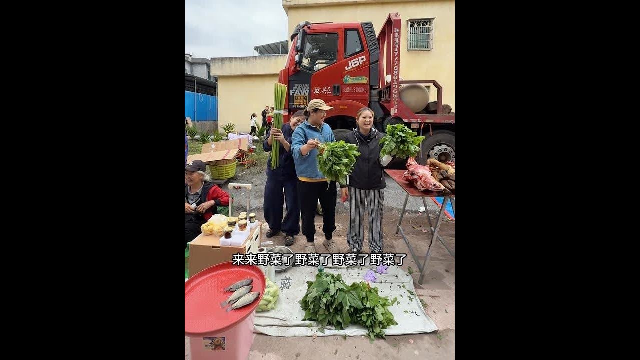 又来赶集了，我们去摘很多野菜，一起来看看吧