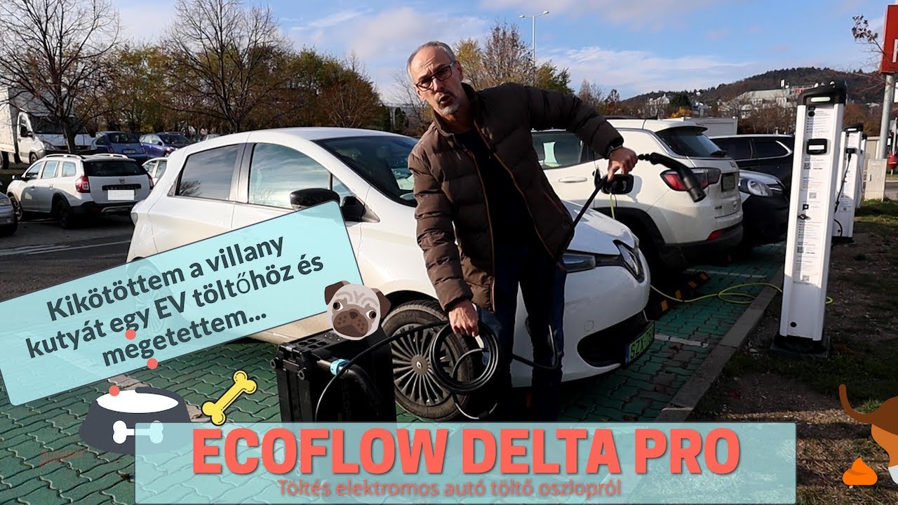 Ecoflow delta pro töltés EV töltőoszlopról
