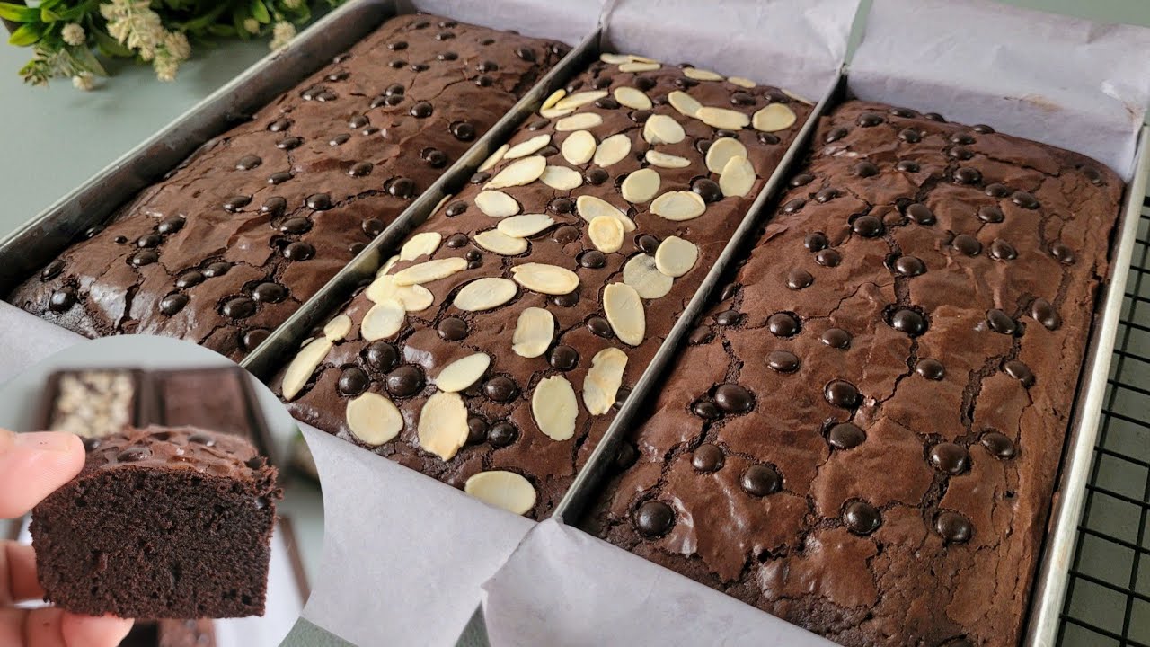 5 Telur Saja Jadi 3 Loyang Fudgy Brownies Oven Tangkring
