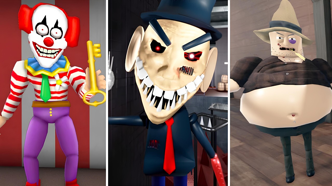 SIR SCARY'S MANSION, EPIC CHOPPER'S CARNIVAL BREAKOUT, ESCAPE TIM'S FARM ROBLOX OBBY