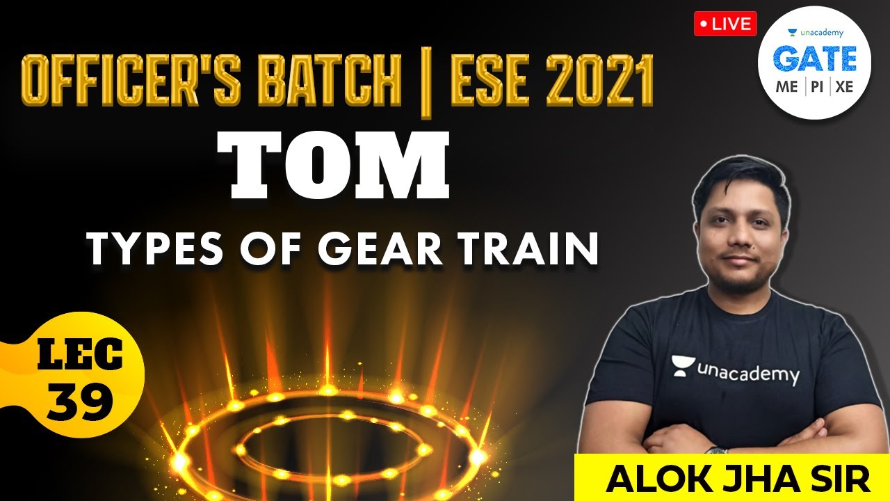 Types of Gear Train | L : 39 | TOM |  (ME) GATE 2022 | | ESE2021