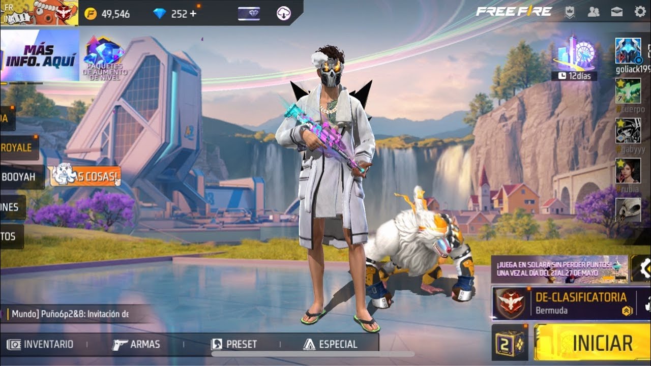 jugando en vivo free fire
