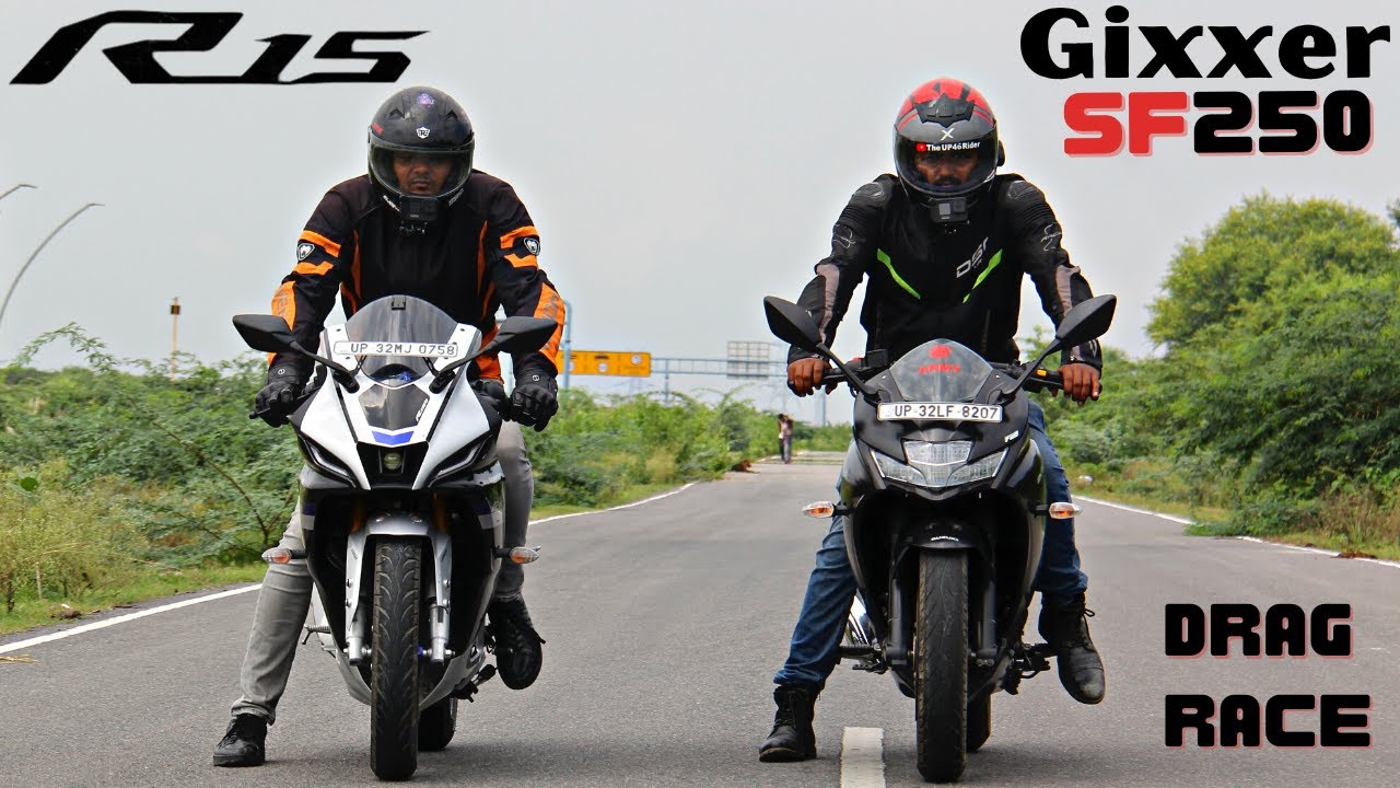Suzuki Gixxer SF250 vs Yamaha R15m Drag Race