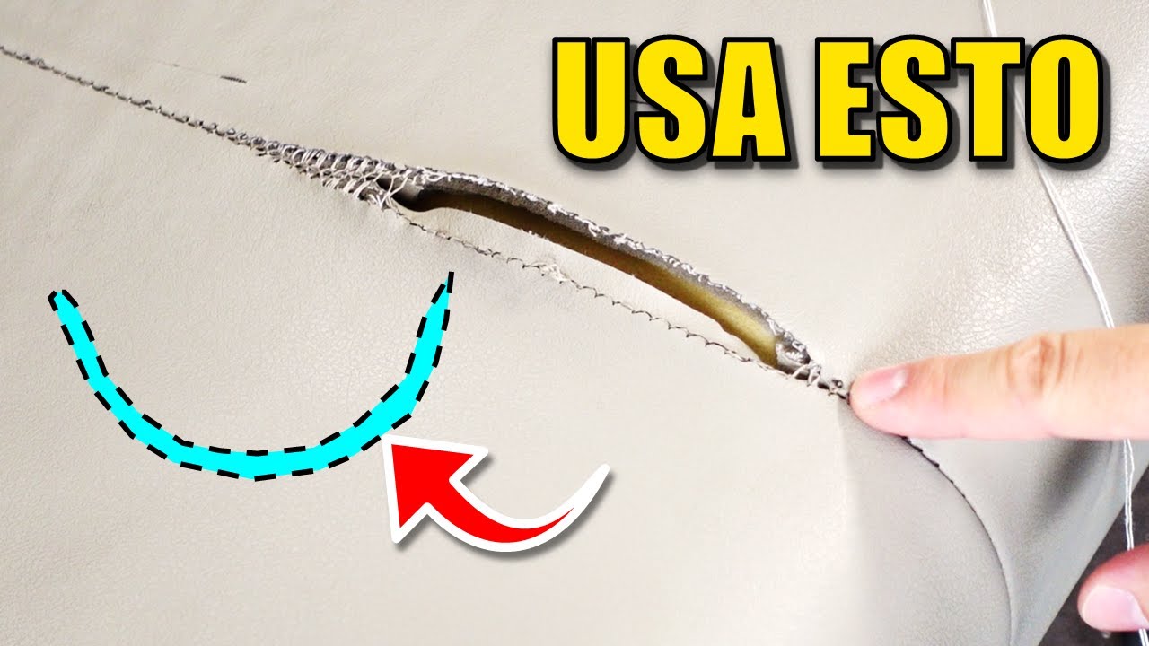 C&oacute;mo Coser a MANO una COSTURA Rota en un Asiento de Cuero