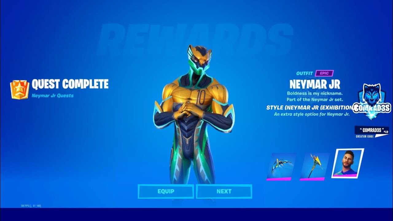 Complete Guide to unlock Neymar Jr Exhibition Style - How to Unlock Neymar Jr edit style in Fortnite