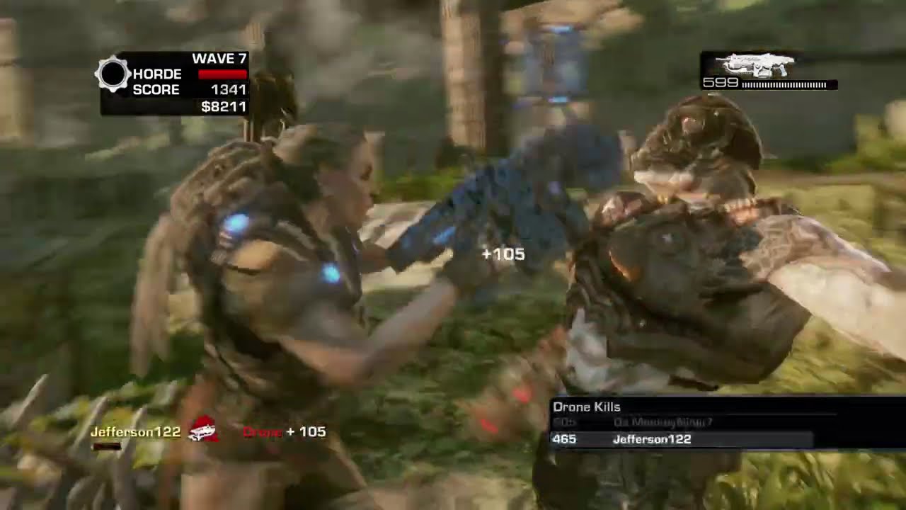 Gears Of War 3 Horde - Playing with randoms on Sandbar