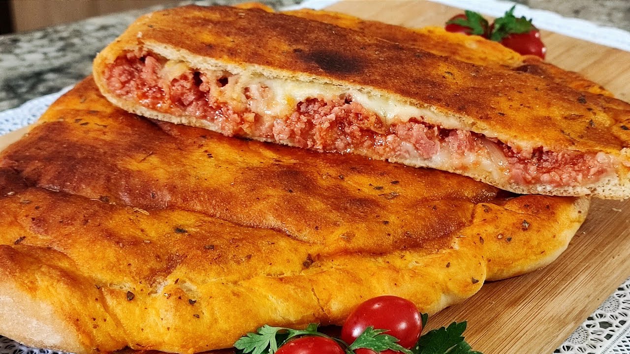 CALZONE de CALABRESA o lanche perfeito pra FAMÍLIA INTEIRA